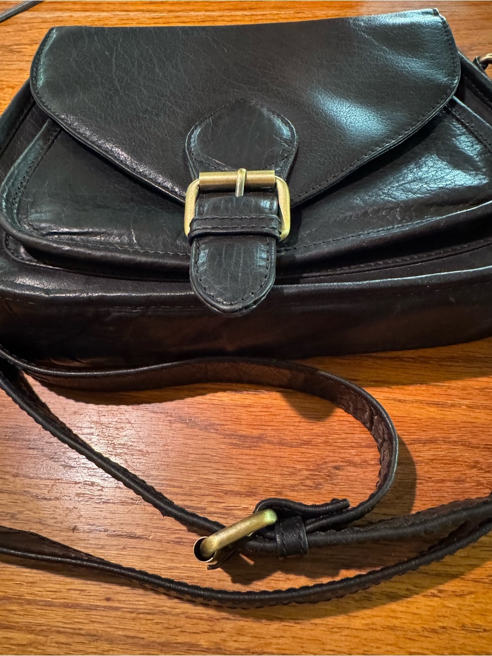 Joyn Black Leather Purse